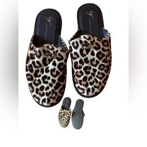 Giuseppe Zanotti Leopard Print Mules Size 43